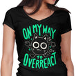 On My Way to Overreact - Women's V-Neck