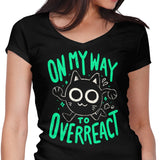 On My Way to Overreact - Women's V-Neck