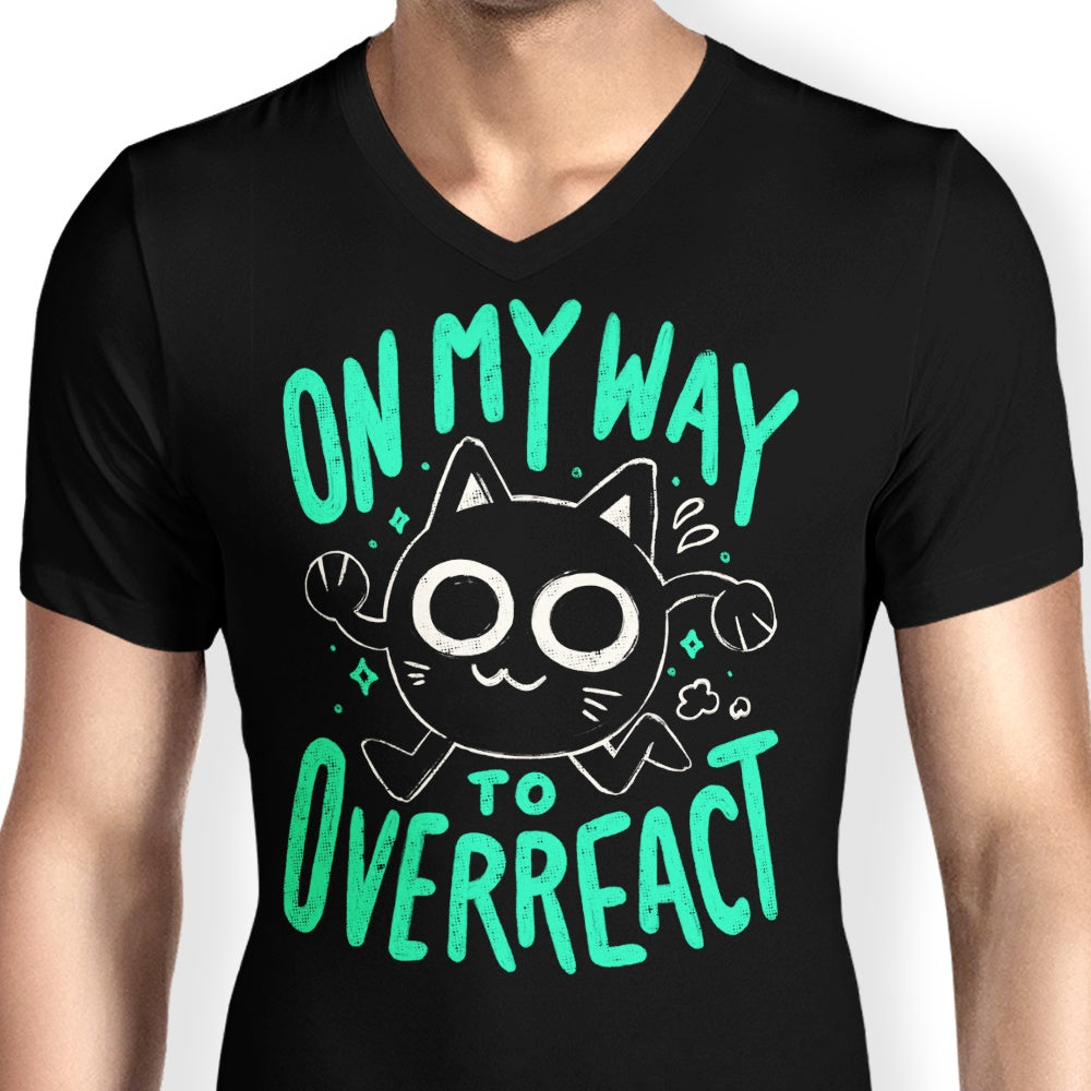 On My Way to Overreact - Men's V-Neck