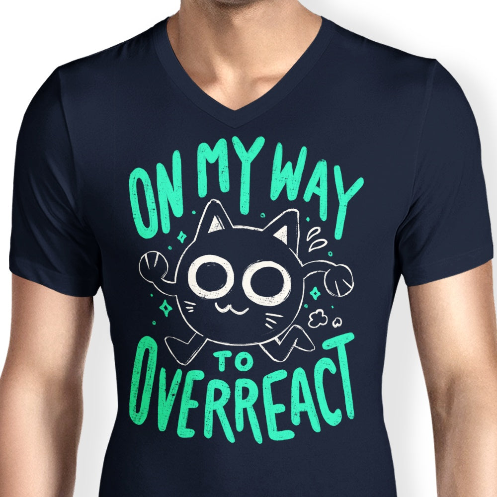 On My Way to Overreact - Men's V-Neck