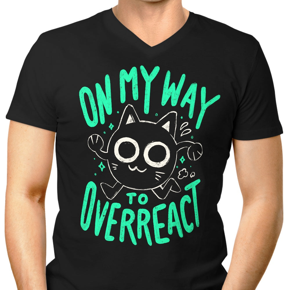 On My Way to Overreact - Men's V-Neck