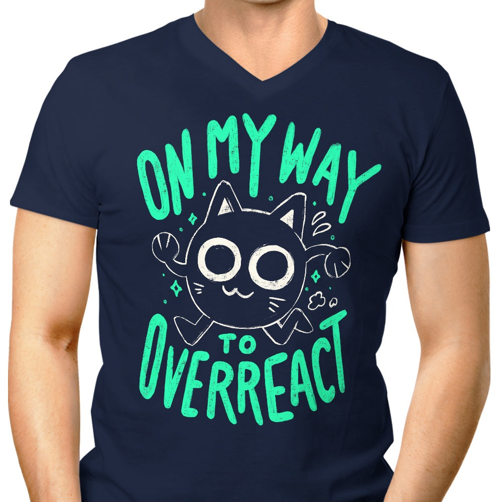 On My Way to Overreact - Men's V-Neck