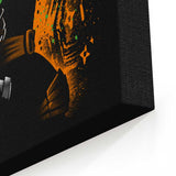 Orange Partying Ninja - Canvas Print