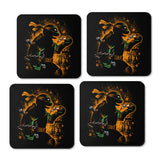 Orange Partying Ninja - Coasters