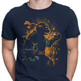 Orange Partying Ninja - Men's Apparel