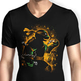 Orange Partying Ninja - Men's V-Neck