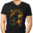 Orange Partying Ninja - Men's V-Neck
