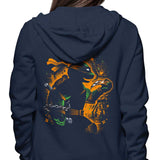 Orange Partying Ninja - Hoodie