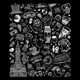 Philly Icons (Black) - Mousepad