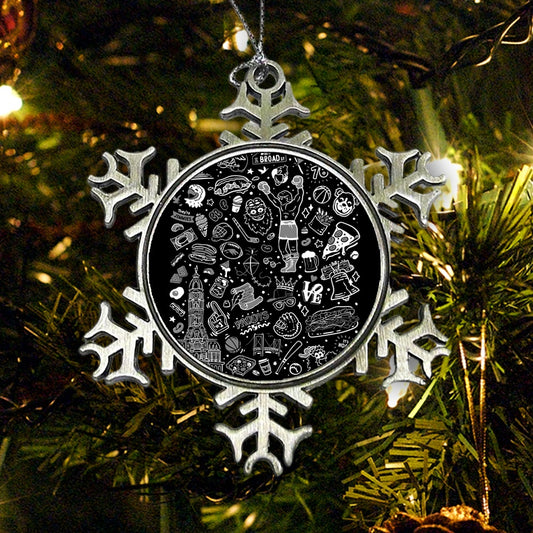 Philly Icons (Black) - Ornament