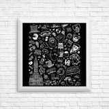 Philly Icons (Black) - Posters & Prints