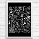 Philly Icons (Black) - Posters & Prints