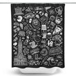 Philly Icons (Black) - Shower Curtain