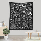 Philly Icons (Black) - Wall Tapestry