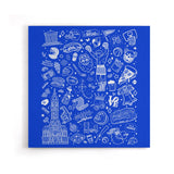 Philly Icons (Blue) - Canvas Print