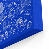 Philly Icons (Blue) - Canvas Print