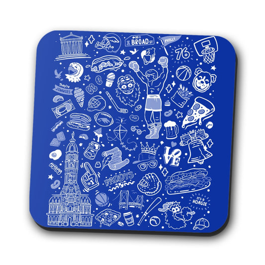 Philly Icons (Blue) - Coasters