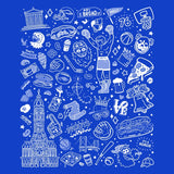Philly Icons (Blue) - Canvas Print