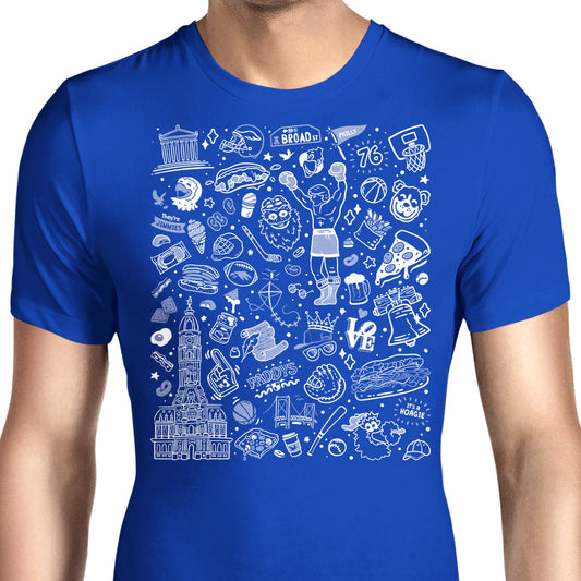 Philly Icons (Blue) - Men's Apparel