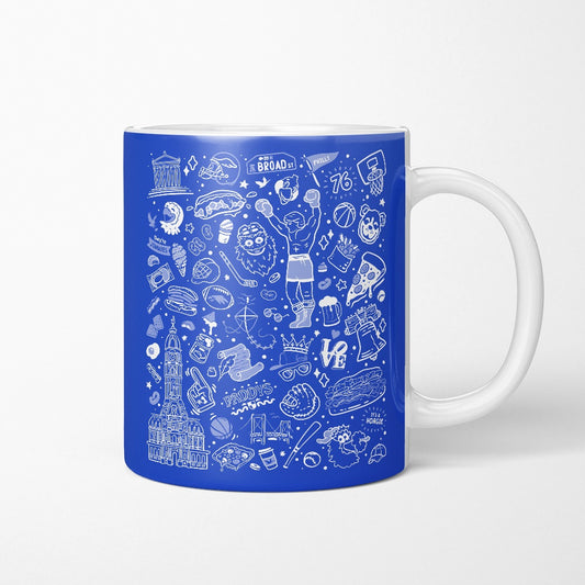 Philly Icons (Blue) - Mug