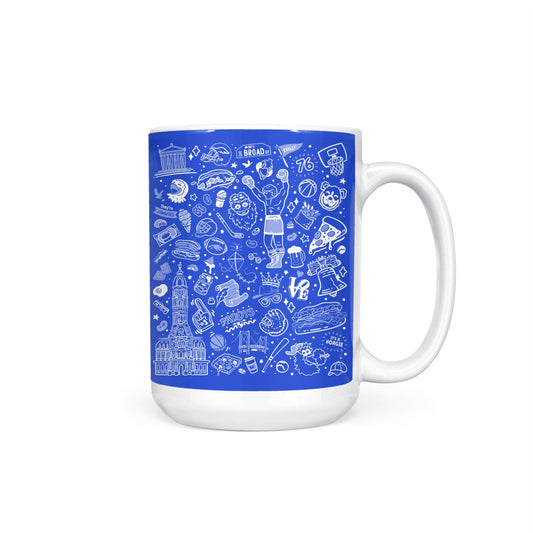 Philly Icons (Blue) - Mug