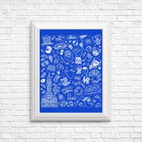 Philly Icons (Blue) - Posters & Prints