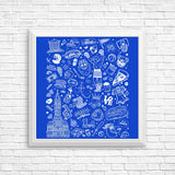 Philly Icons (Blue) - Posters & Prints