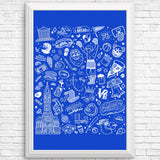 Philly Icons (Blue) - Posters & Prints