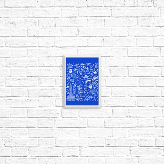 Philly Icons (Blue) - Posters & Prints