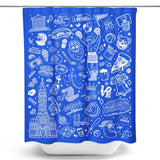 Philly Icons (Blue) - Shower Curtain