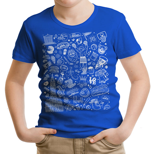 Philly Icons (Blue) - Youth Apparel