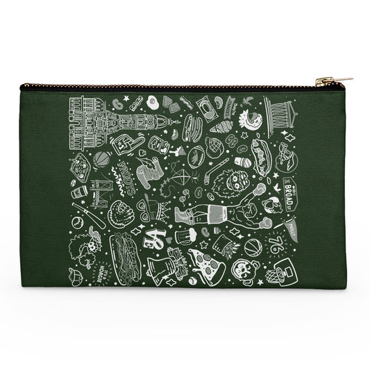 Philly Icons (Dark Green) - Accessory Pouch