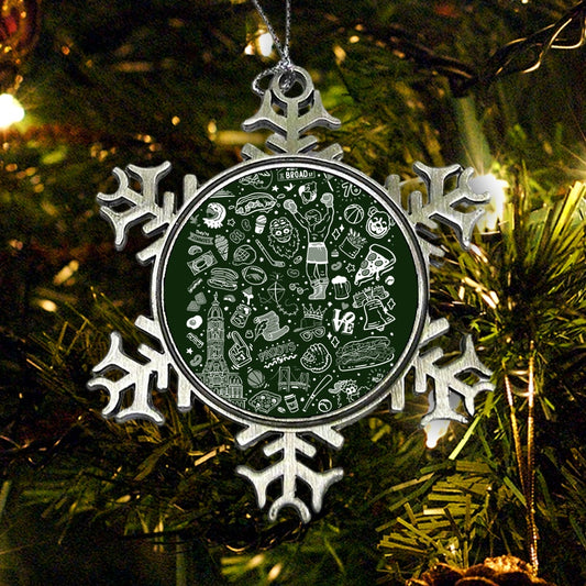 Philly Icons (Dark Green) - Ornament