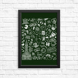 Philly Icons (Dark Green) - Posters & Prints