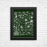 Philly Icons (Dark Green) - Posters & Prints