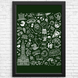 Philly Icons (Dark Green) - Posters & Prints