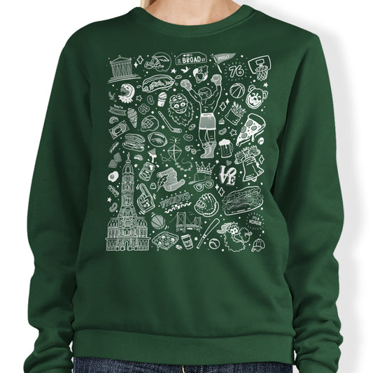 Philly Icons (Dark Green) - Sweatshirt