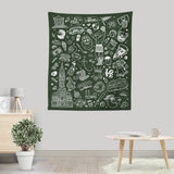 Philly Icons (Dark Green) - Wall Tapestry