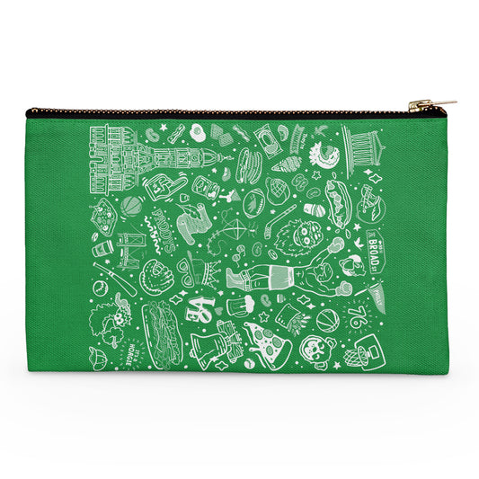 Philly Icons (Green) - Accessory Pouch