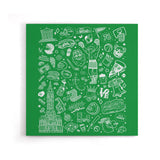 Philly Icons (Green) - Canvas Print