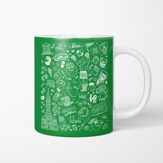Philly Icons (Green) - Mug