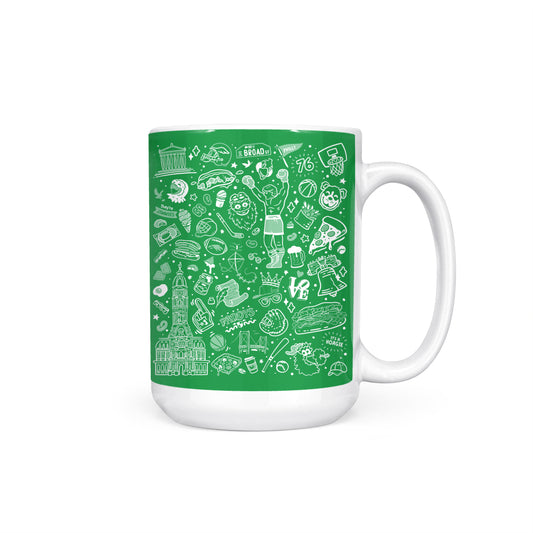 Philly Icons (Green) - Mug