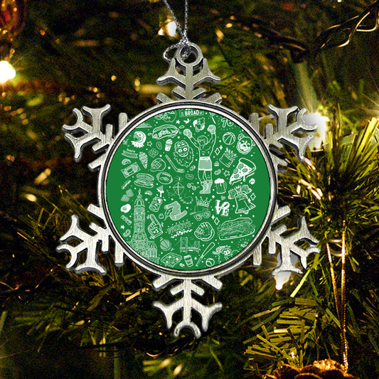 Philly Icons (Green) - Ornament