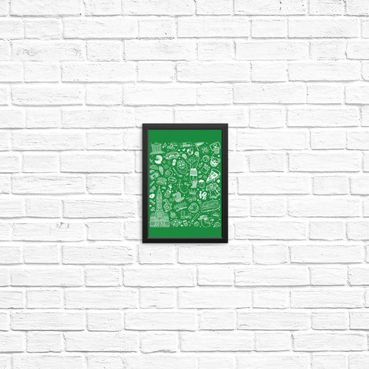 Philly Icons (Green) - Posters & Prints