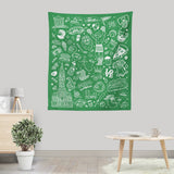 Philly Icons (Green) - Wall Tapestry