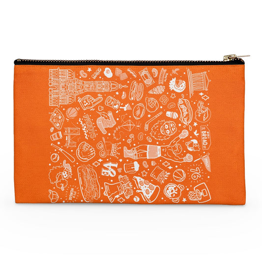 Philly Icons (Orange) - Accessory Pouch