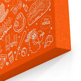 Philly Icons (Orange) - Canvas Print