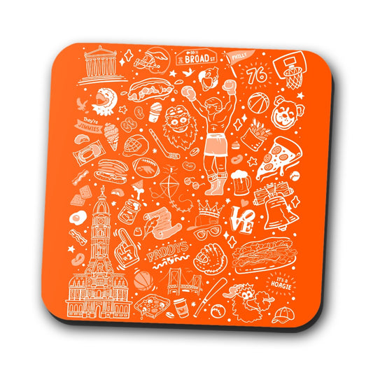 Philly Icons (Orange) - Coasters
