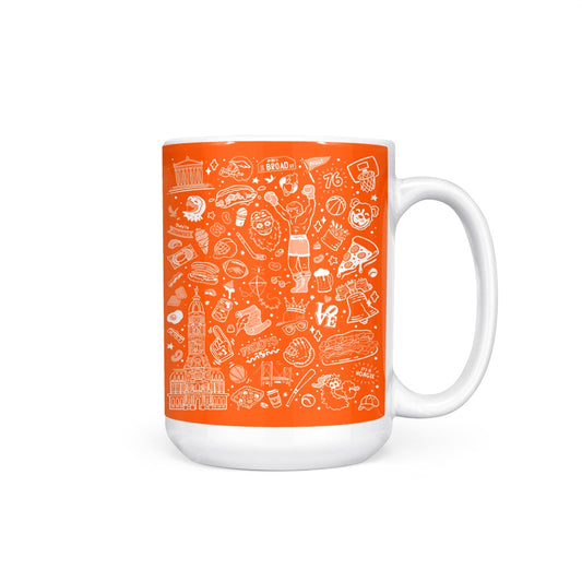 Philly Icons (Orange) - Mug