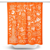 Philly Icons (Orange) - Shower Curtain